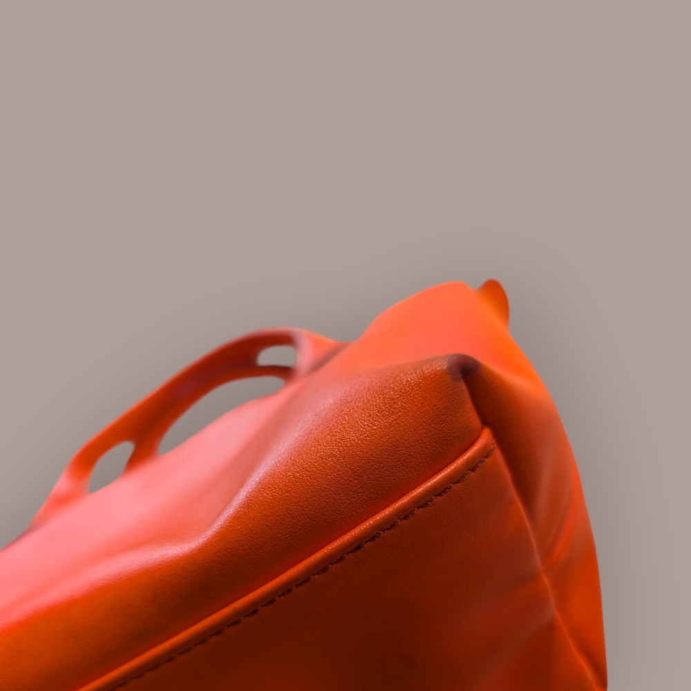 longchamp XS Le Pliage (Cuir/Leather) In Coral - Picture 12 of 16